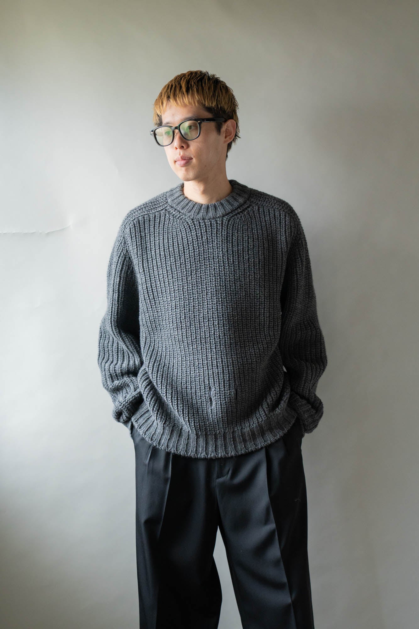 Belt. Slit Knit in Merinos d`Arles