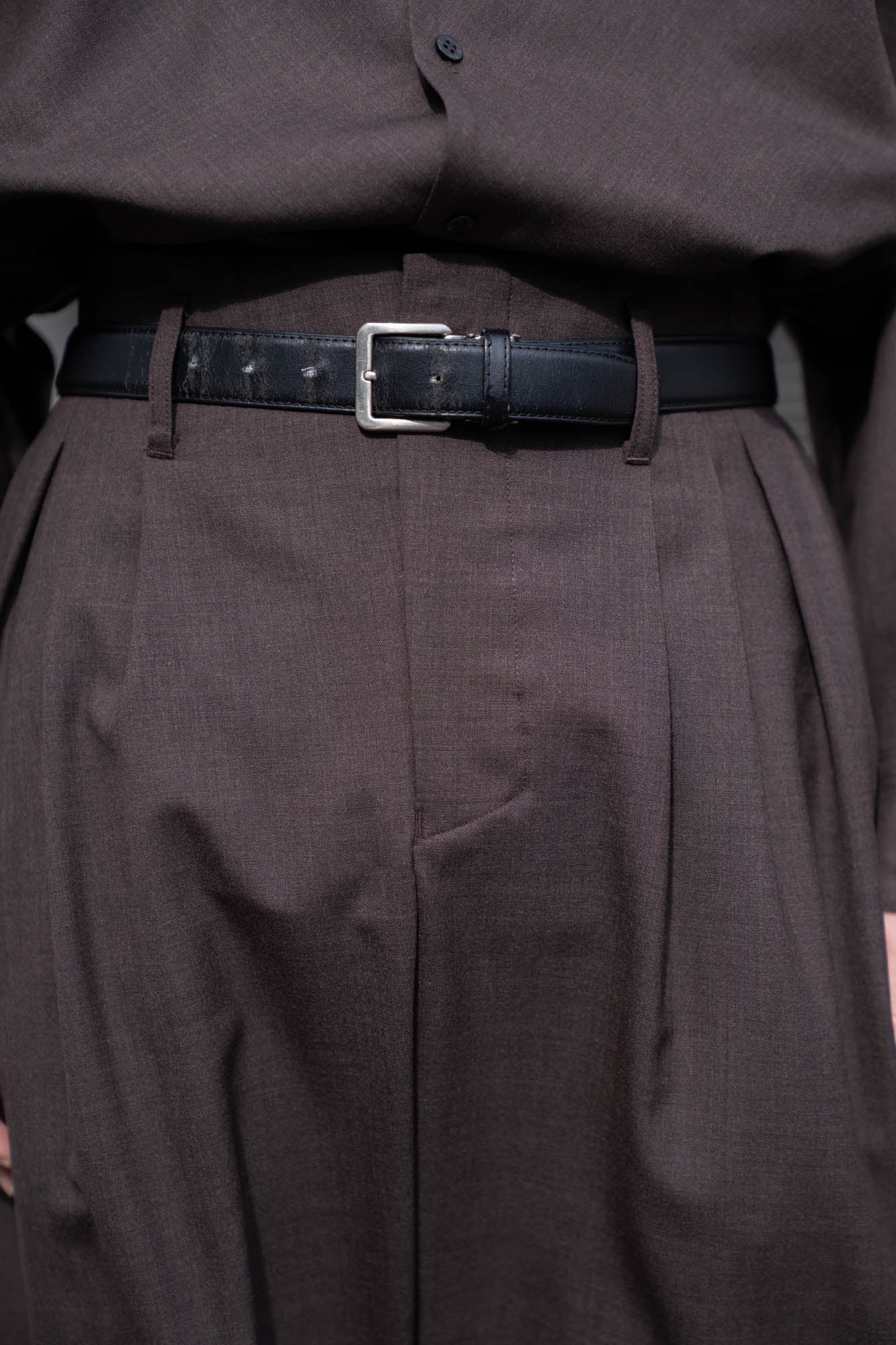 5 Tuck Trouser in Wool Tropical