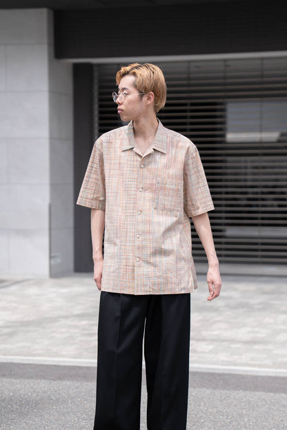cotton ikat check shirt