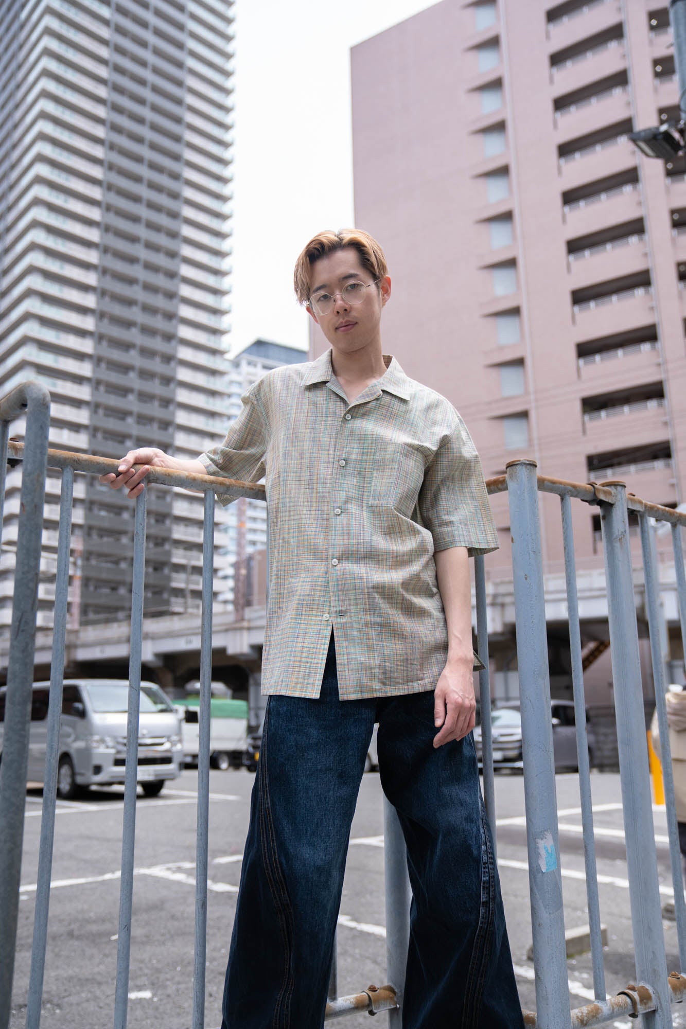cotton ikat check shirt