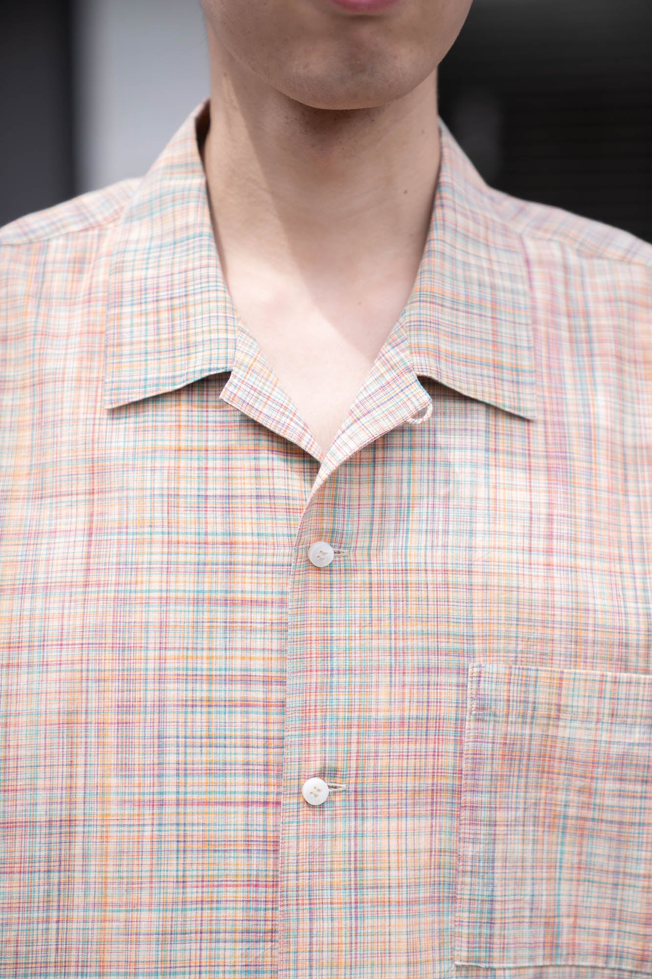 cotton ikat check shirt
