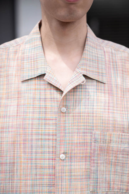 cotton ikat check shirt