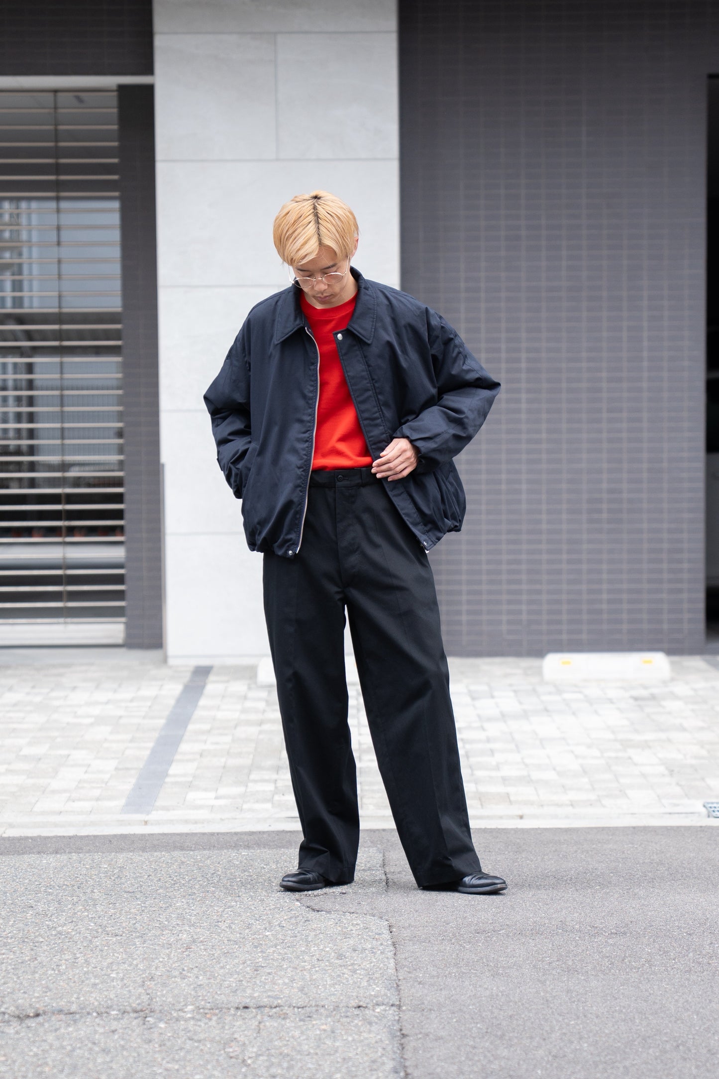 WIDE SQUARE ZIP UP DOWN JACKET