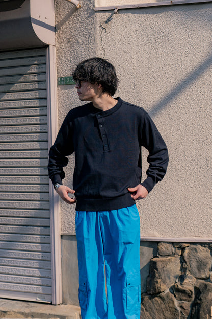 DIAGONAL OPEN KNIT PULLOVER