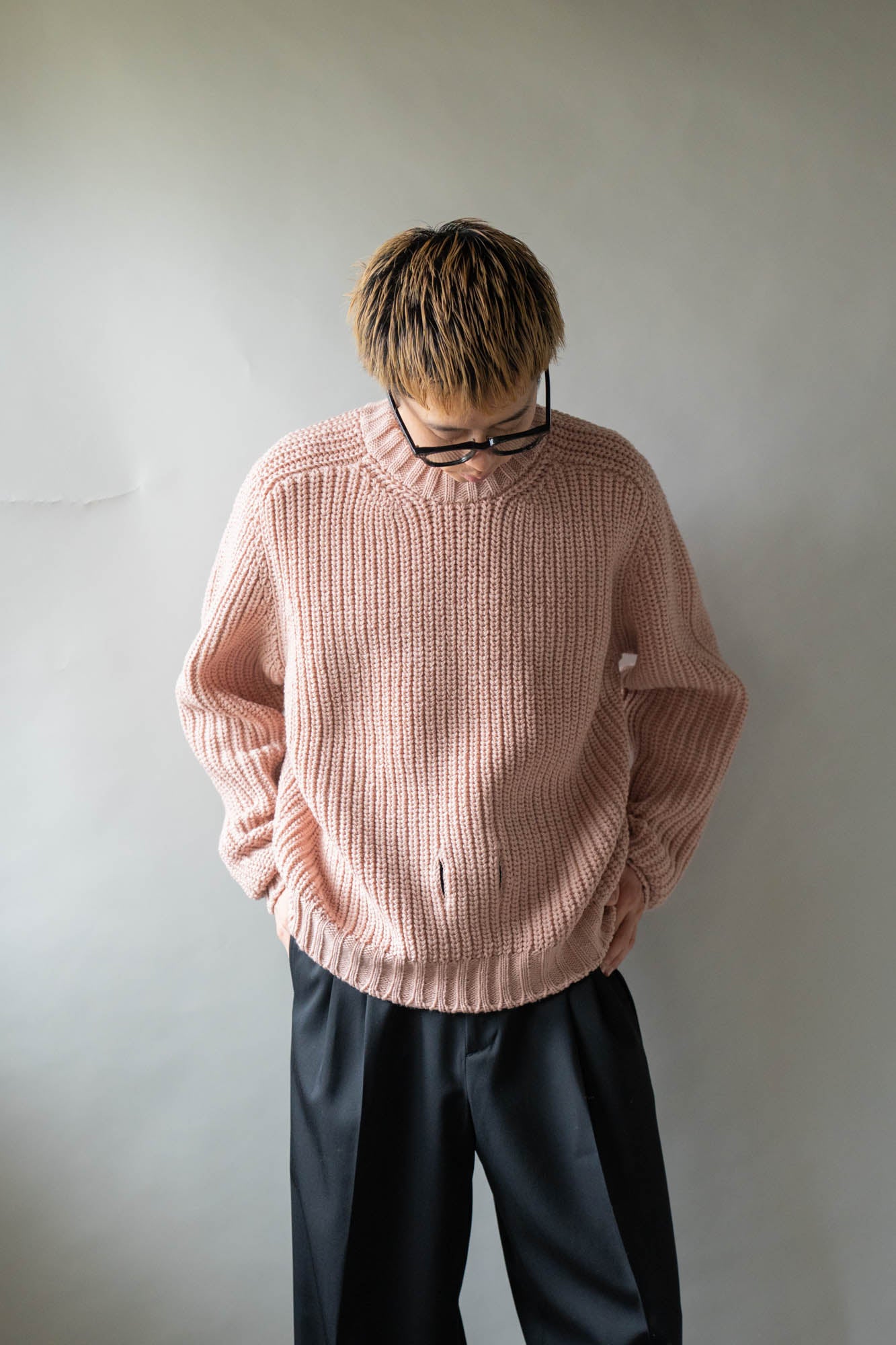 Belt. Slit Knit in Merinos d`Arles