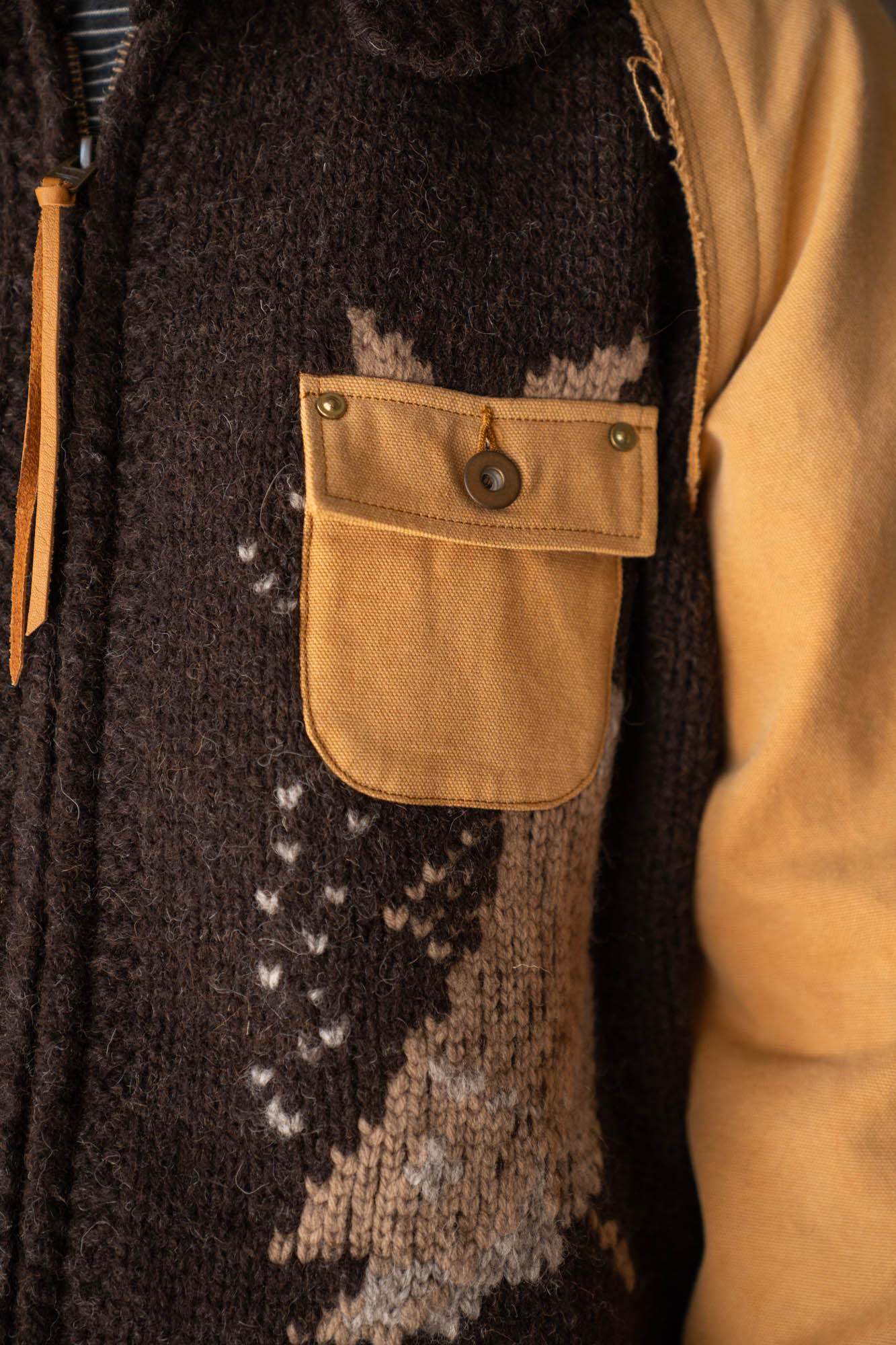 Combination cowichan sweater