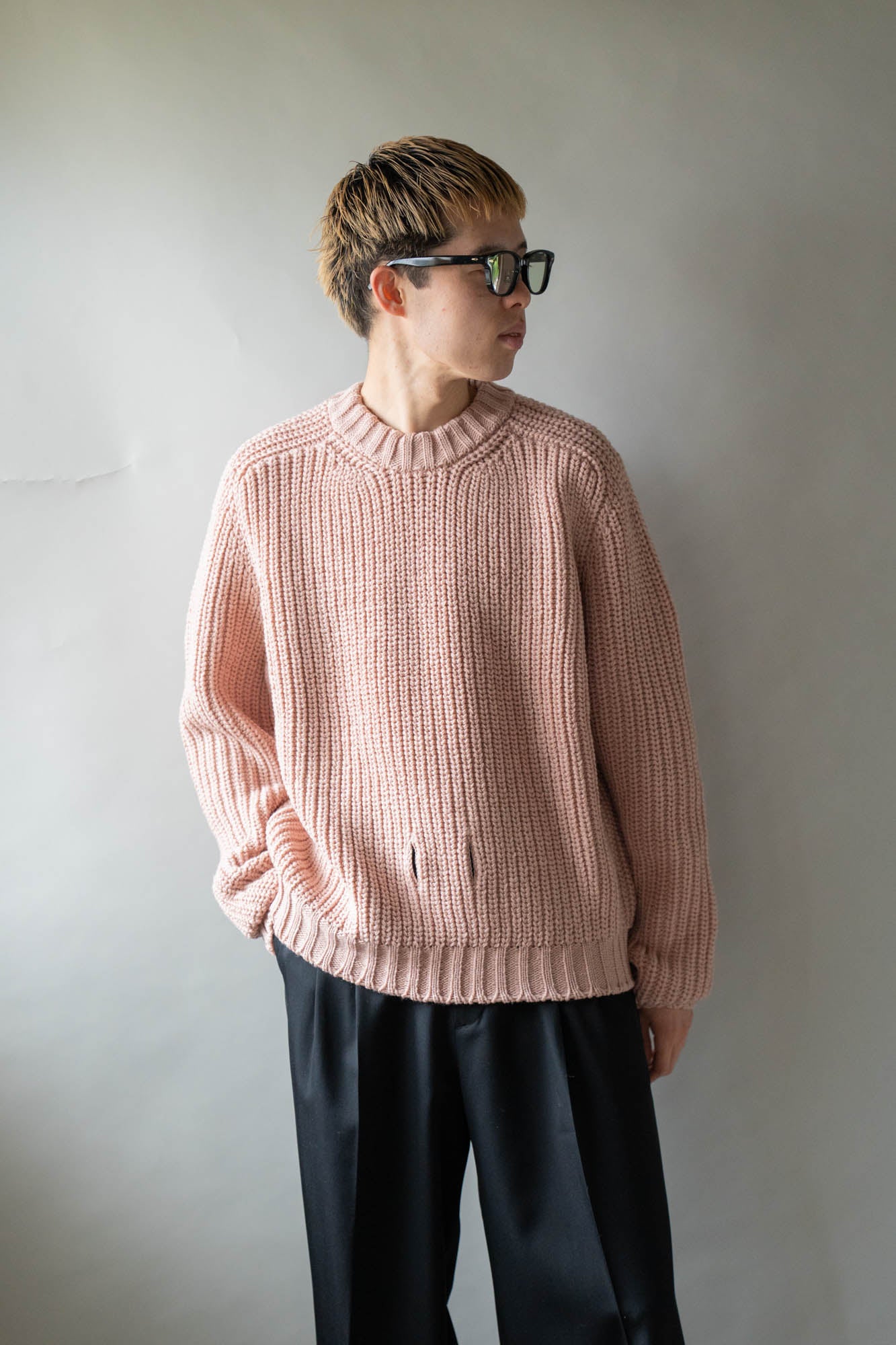 Belt. Slit Knit in Merinos d`Arles