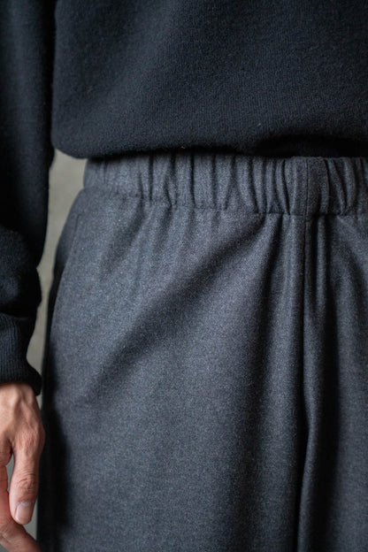 Drawstring Trousers in Wool Flannel