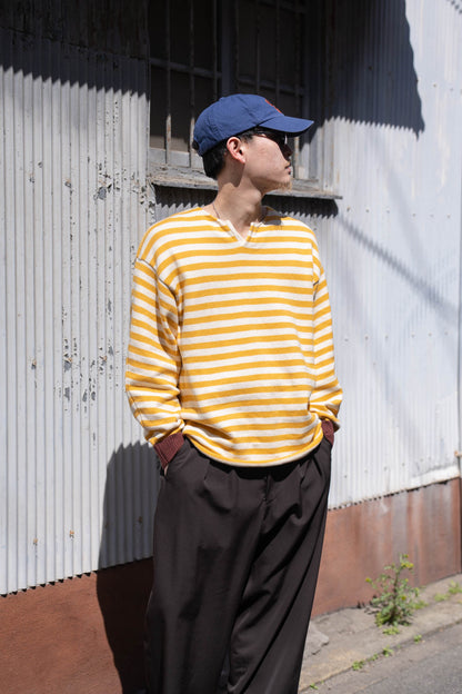 Cotton skipper border pullover