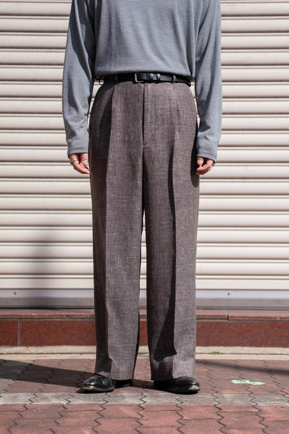 WOOL LINEN 1TUCK SLACKS