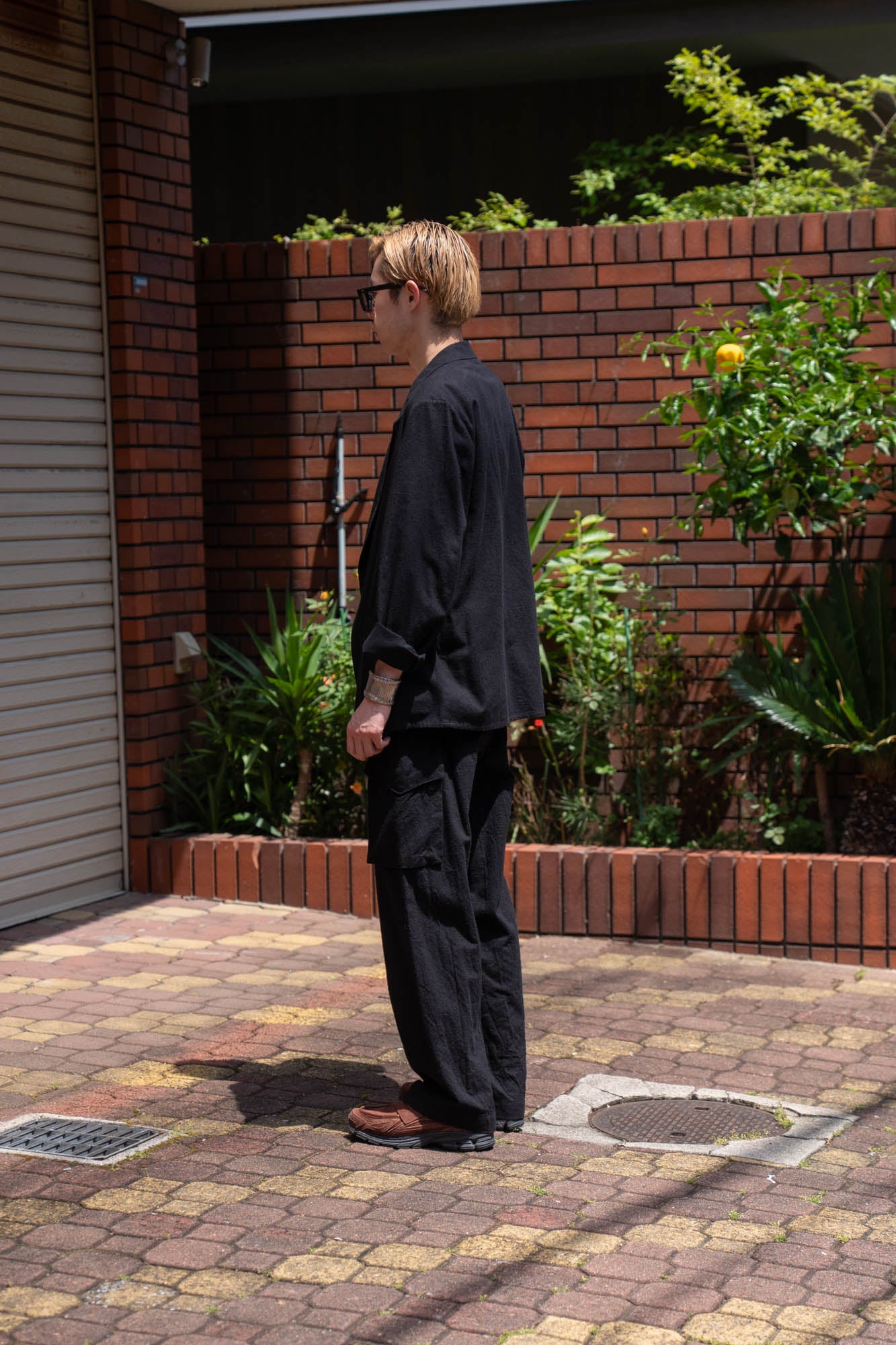 Silk/Cotton Nep Cardigan Jacket