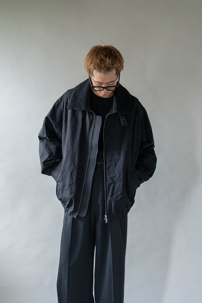 DETATCHABLE COLLAR RESIN-FINISH COTTON JACKET(ST.1576)