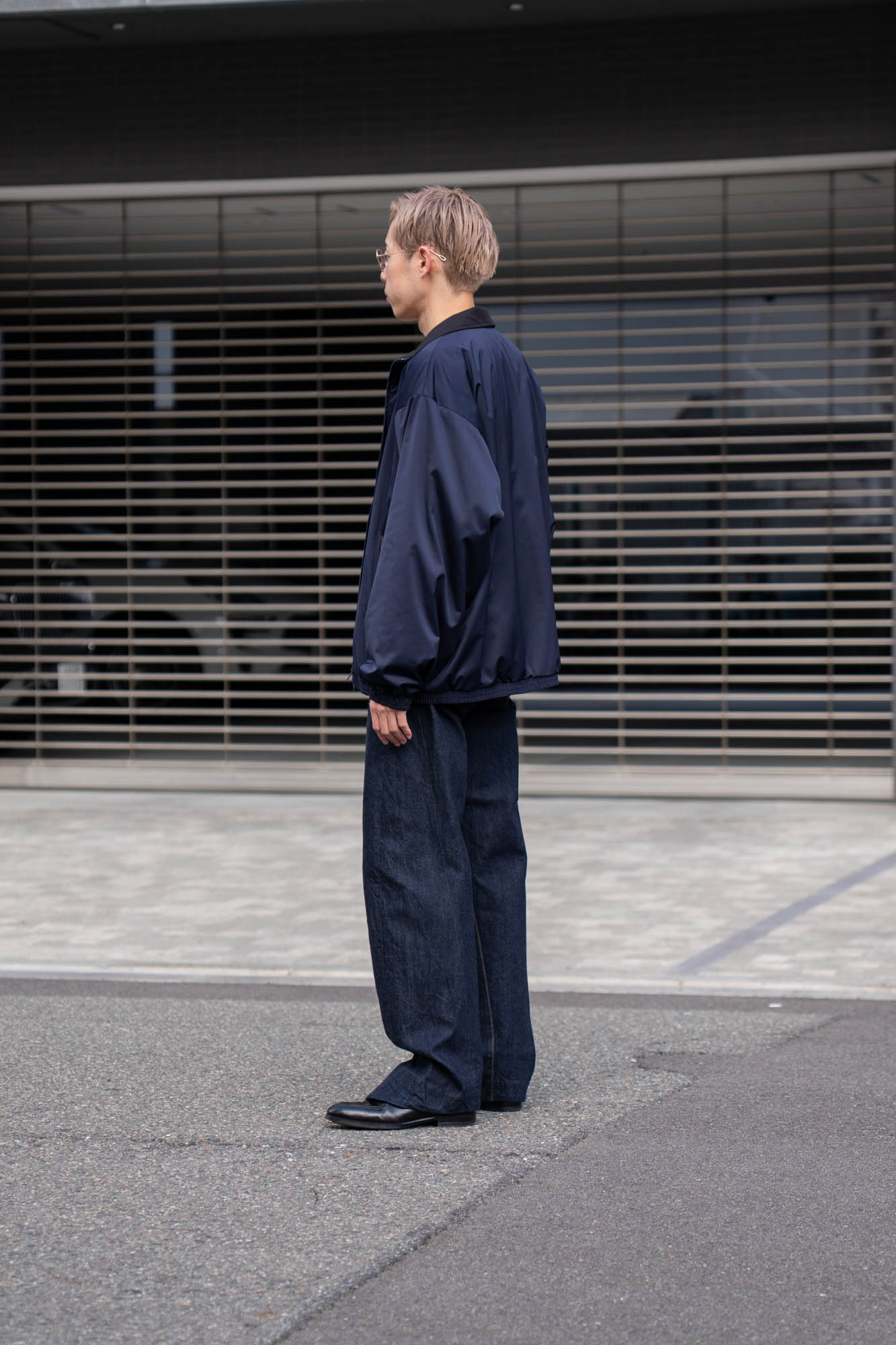 SILK-BACK STAND COLLAR ZIP JACKET(ST.1378)