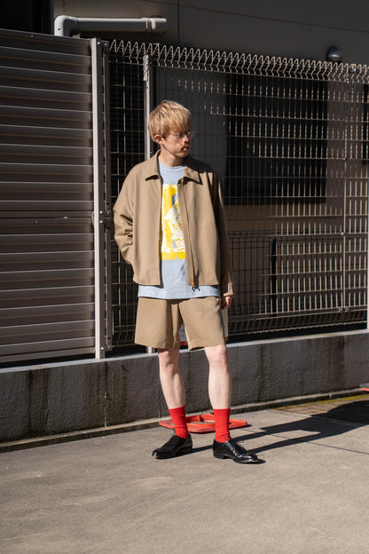 Work Shorts in Wool Gabardine