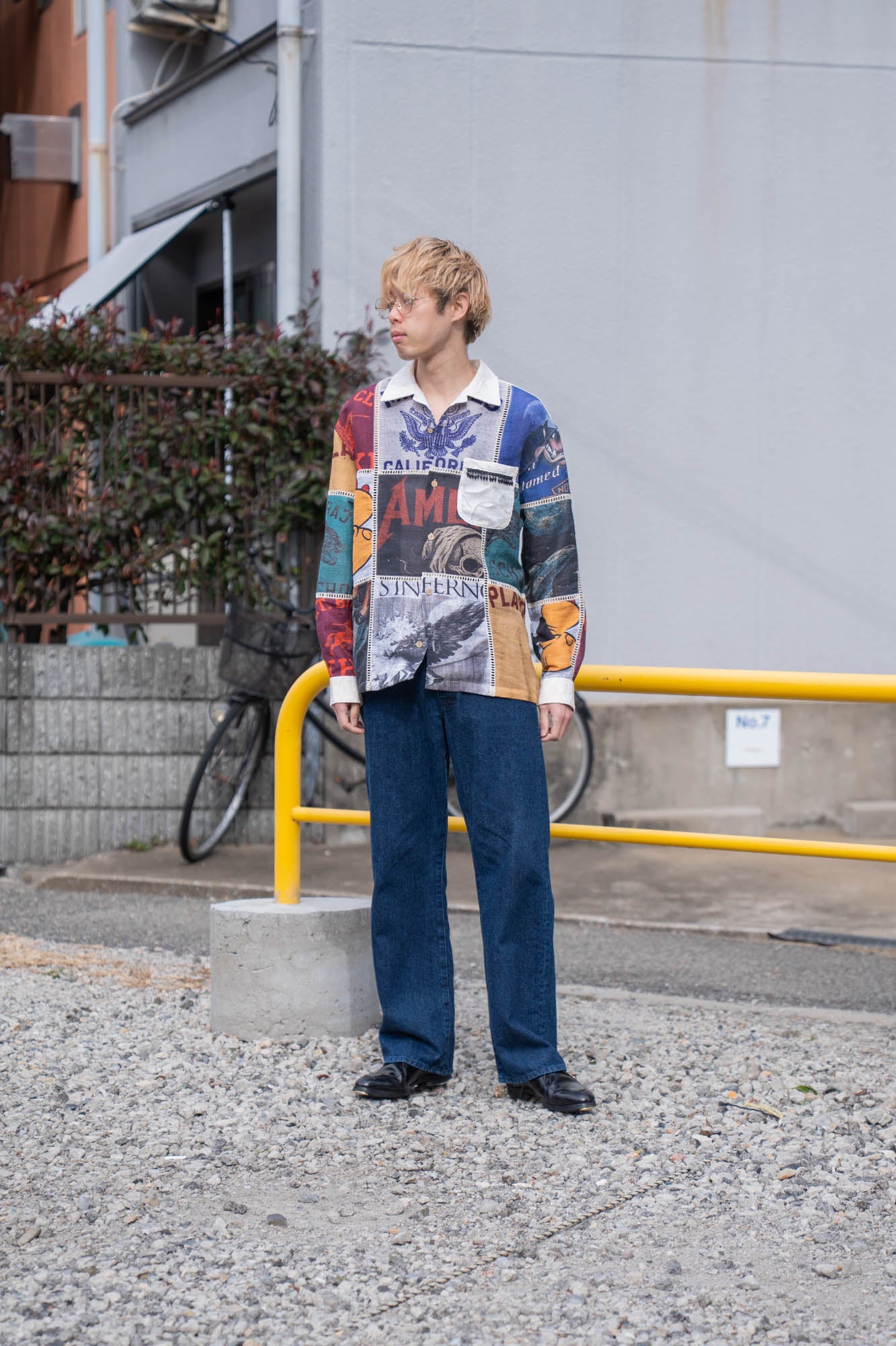 Patchworked Silk Shirt