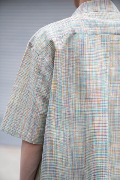 cotton ikat check shirt