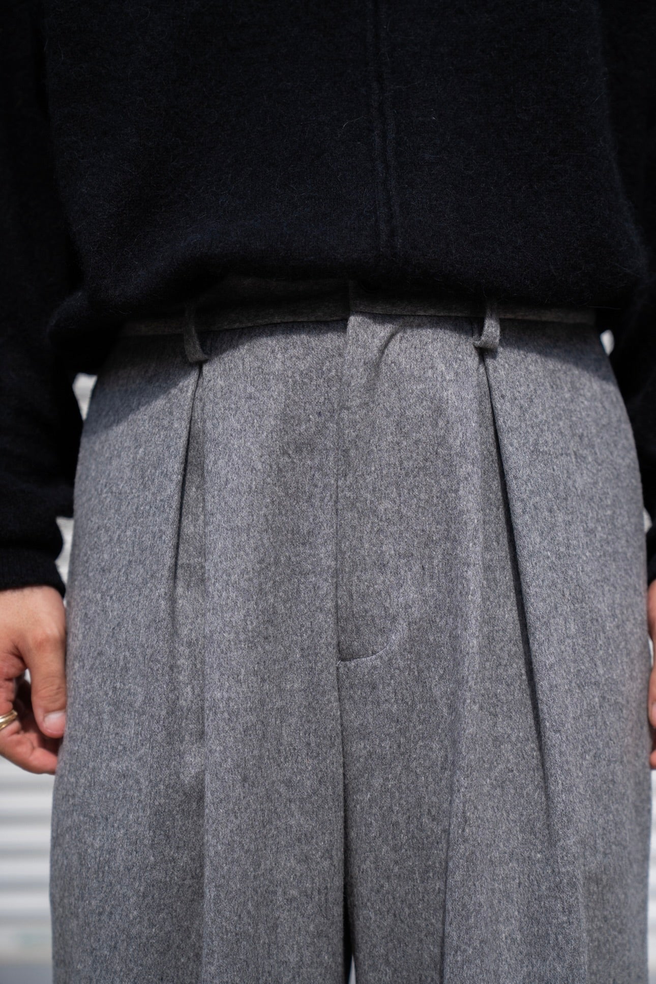 W/CA BEAVER EASY WIDE TROUSERS(ST.1265)