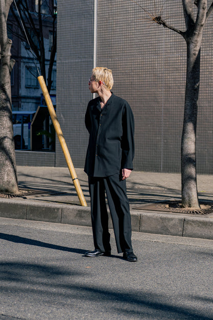 OVERSHIRT WITH NOTCHED LAPEL IN WOOL TROPICAL