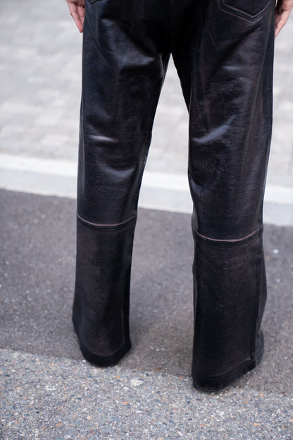 CRACKING COATED WIDE PANTS .14