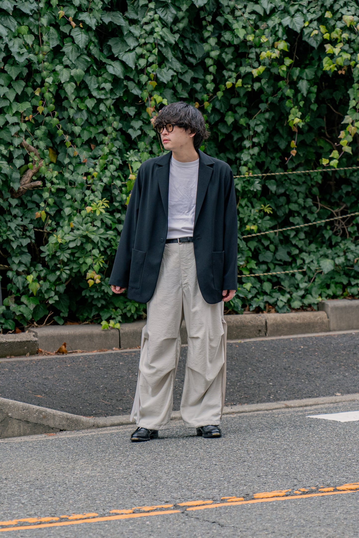 Wo/Ny poplin parachute pants