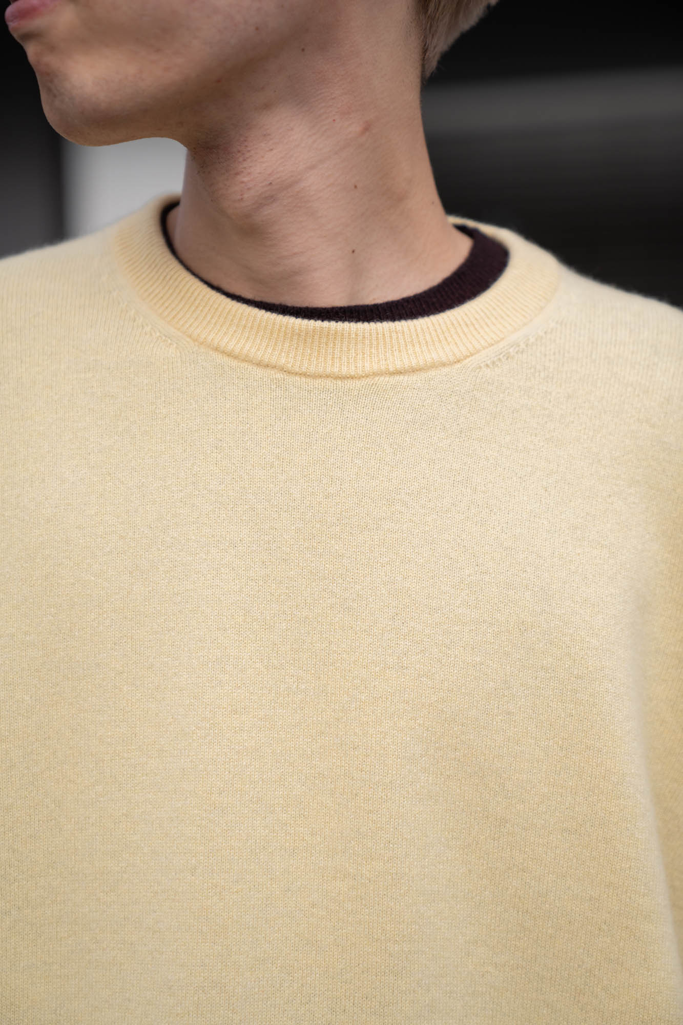 PURE CASHMERE KNIT CREW NECK LS(ST.1473)