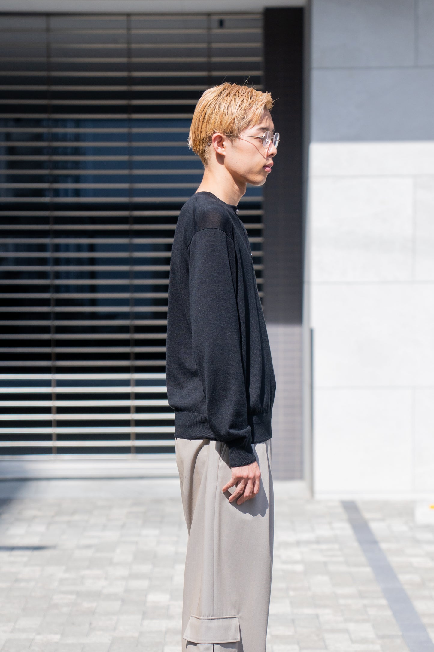 SILK HENLEY NECK PULL OVER / SLPO