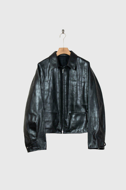MODIFIED-SLEEVE LEATHER MOTOR JACKET