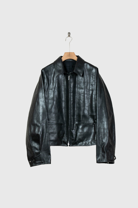 MODIFIED-SLEEVE LEATHER MOTOR JACKET