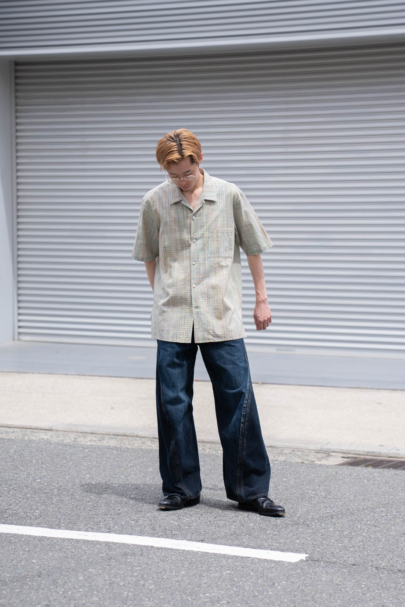 cotton ikat check shirt