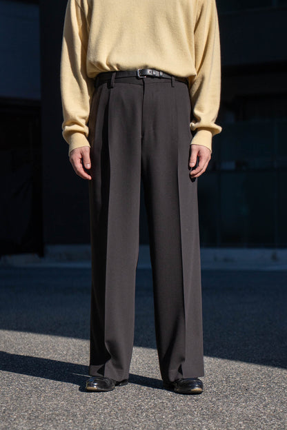TWO TUCKS WIDE TROUSERS
