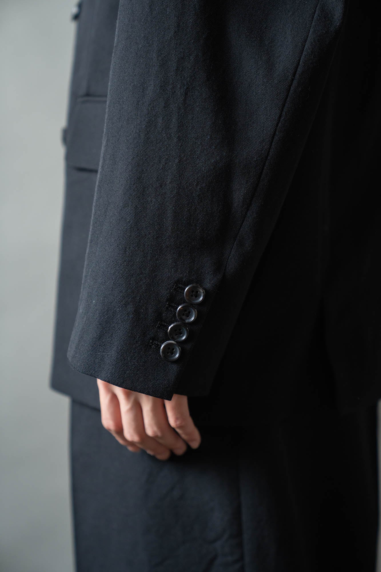 Wool Gabardine Double-Breasted Jacket