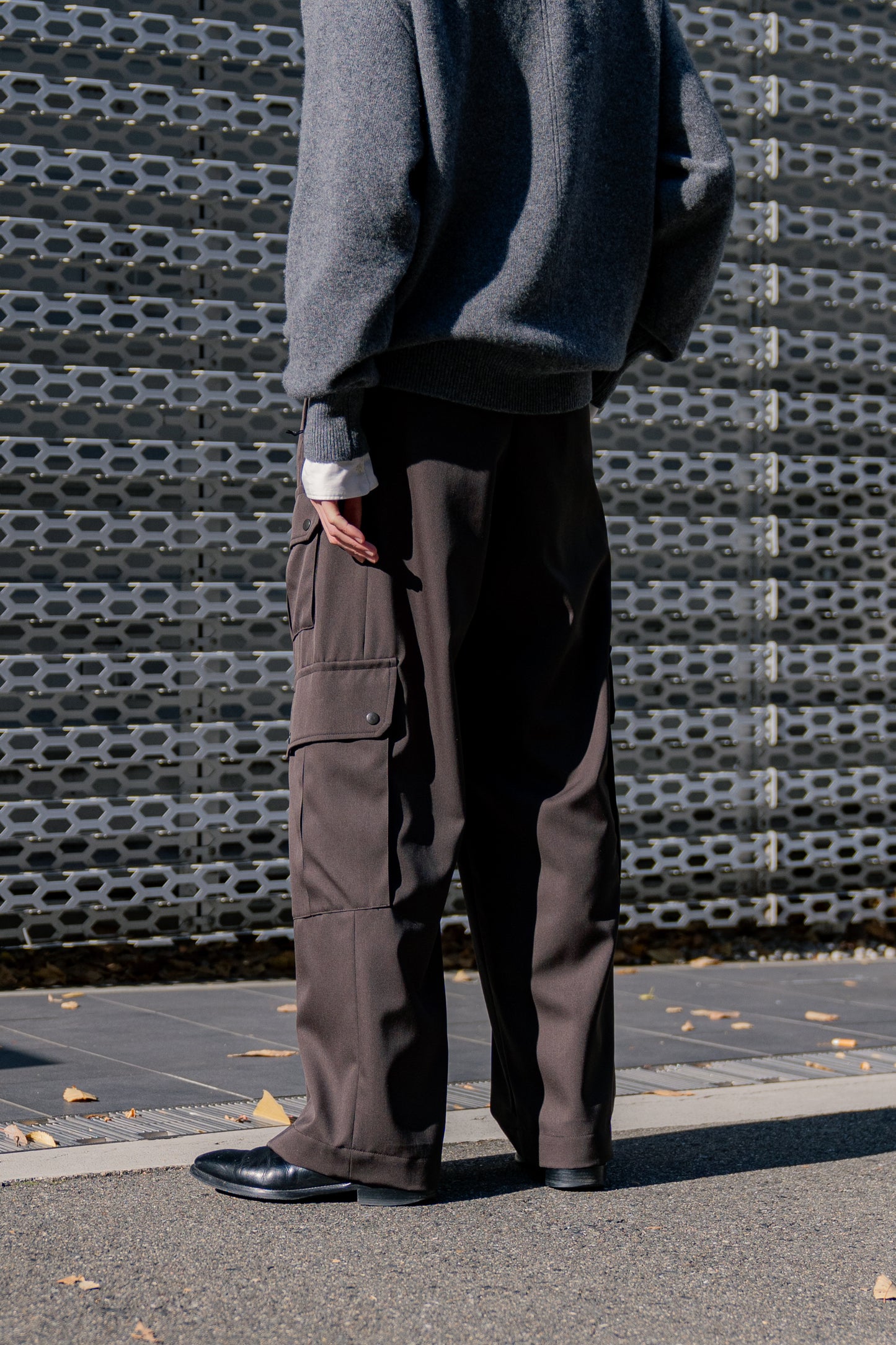 CARGO POCKET WIDE EASY TROUSERS