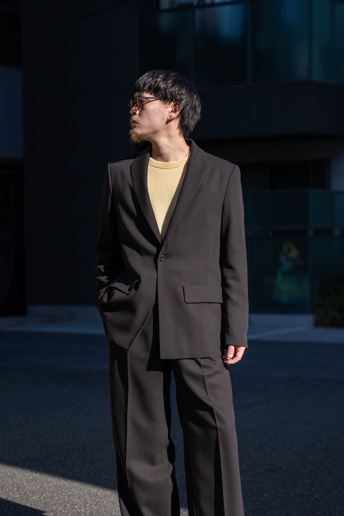 MODIFIED SHAWL COLLAR JACKET