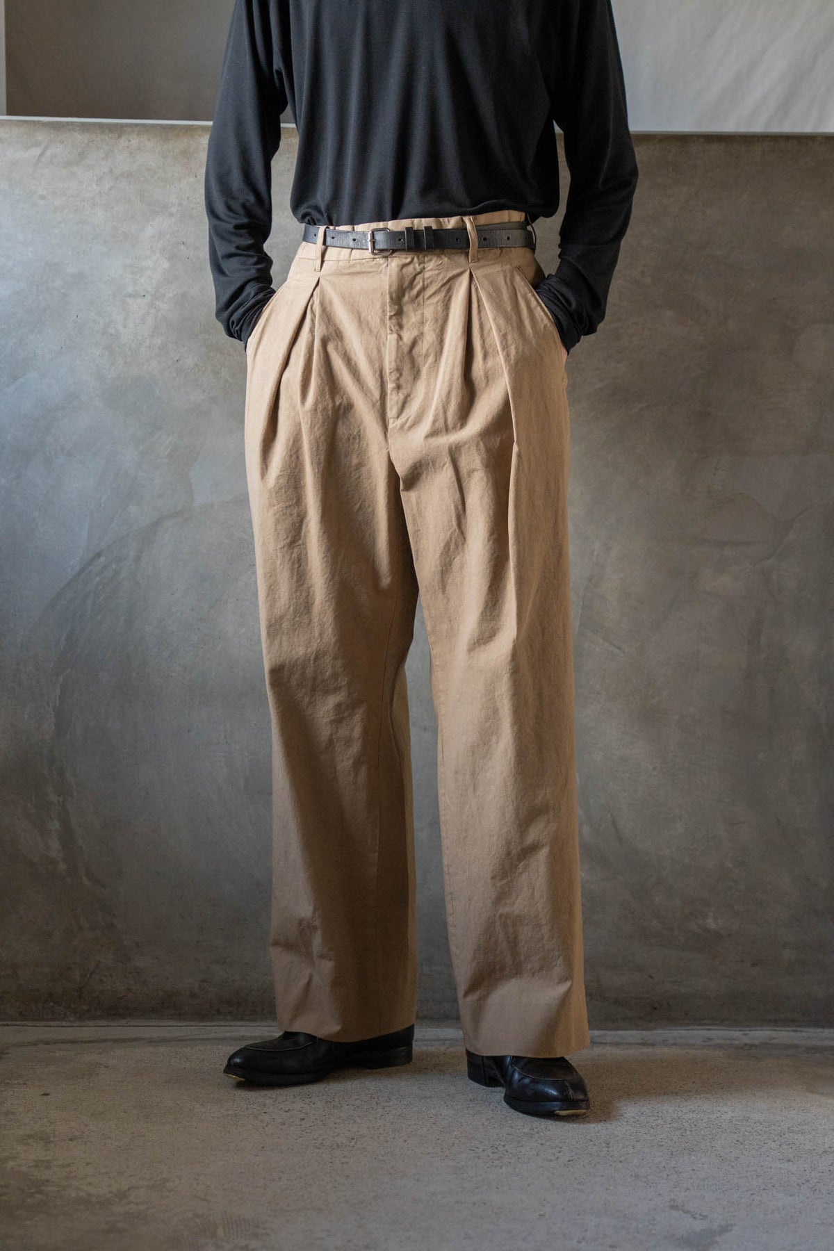 GD INVERTED PLEAT TROUSERS
