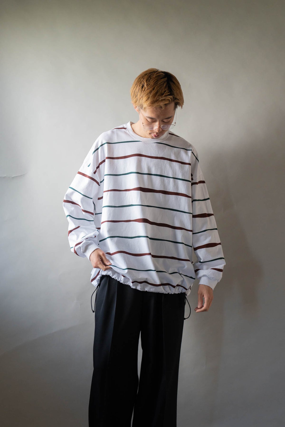 SUPER BIG STRIPE LS TEE