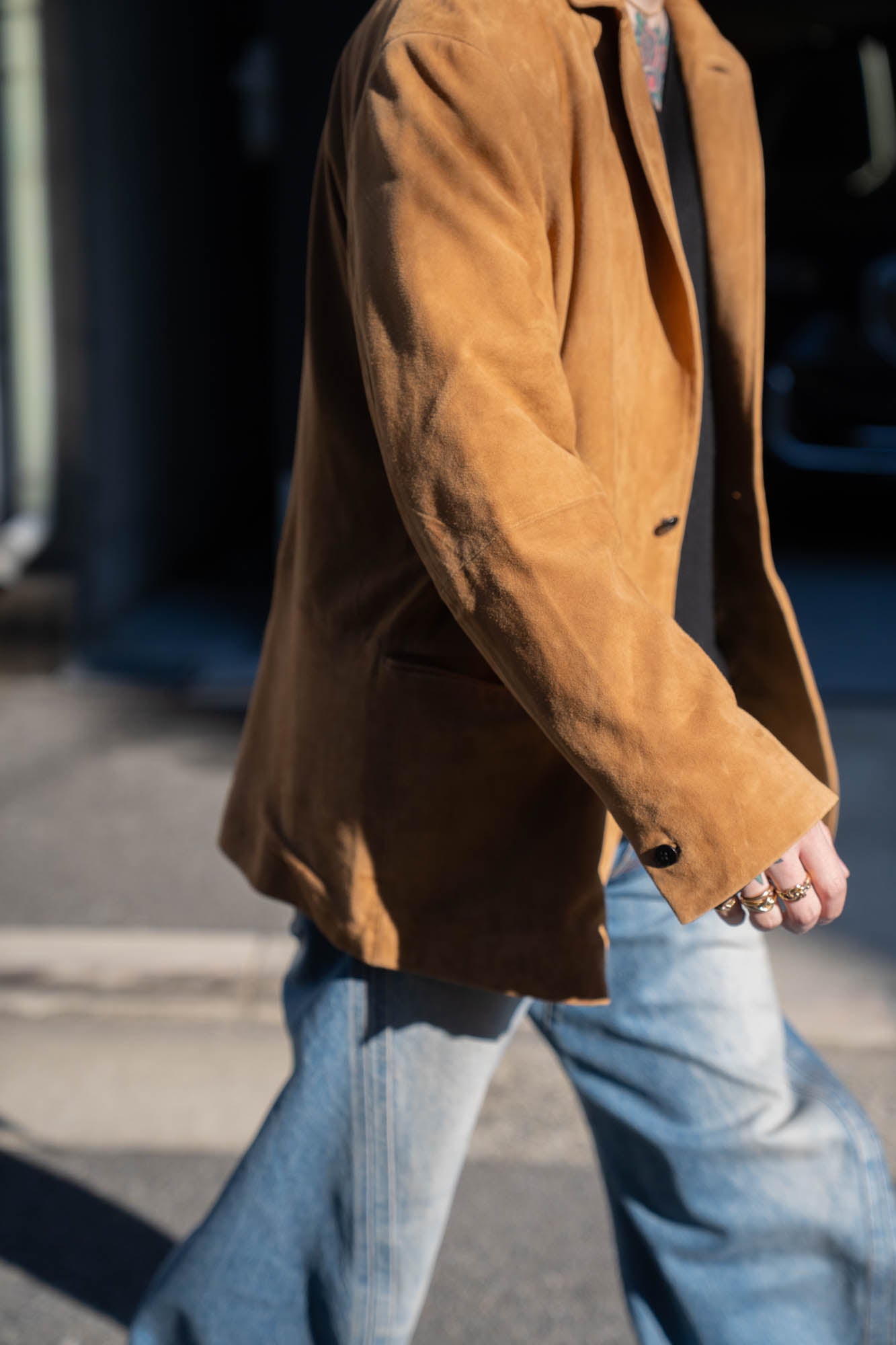 Suede Single Breasted Jacket