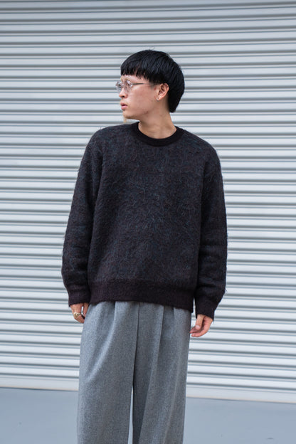 KID MOHAIR MIX JACQUARD KNIT LS(ST.1305)