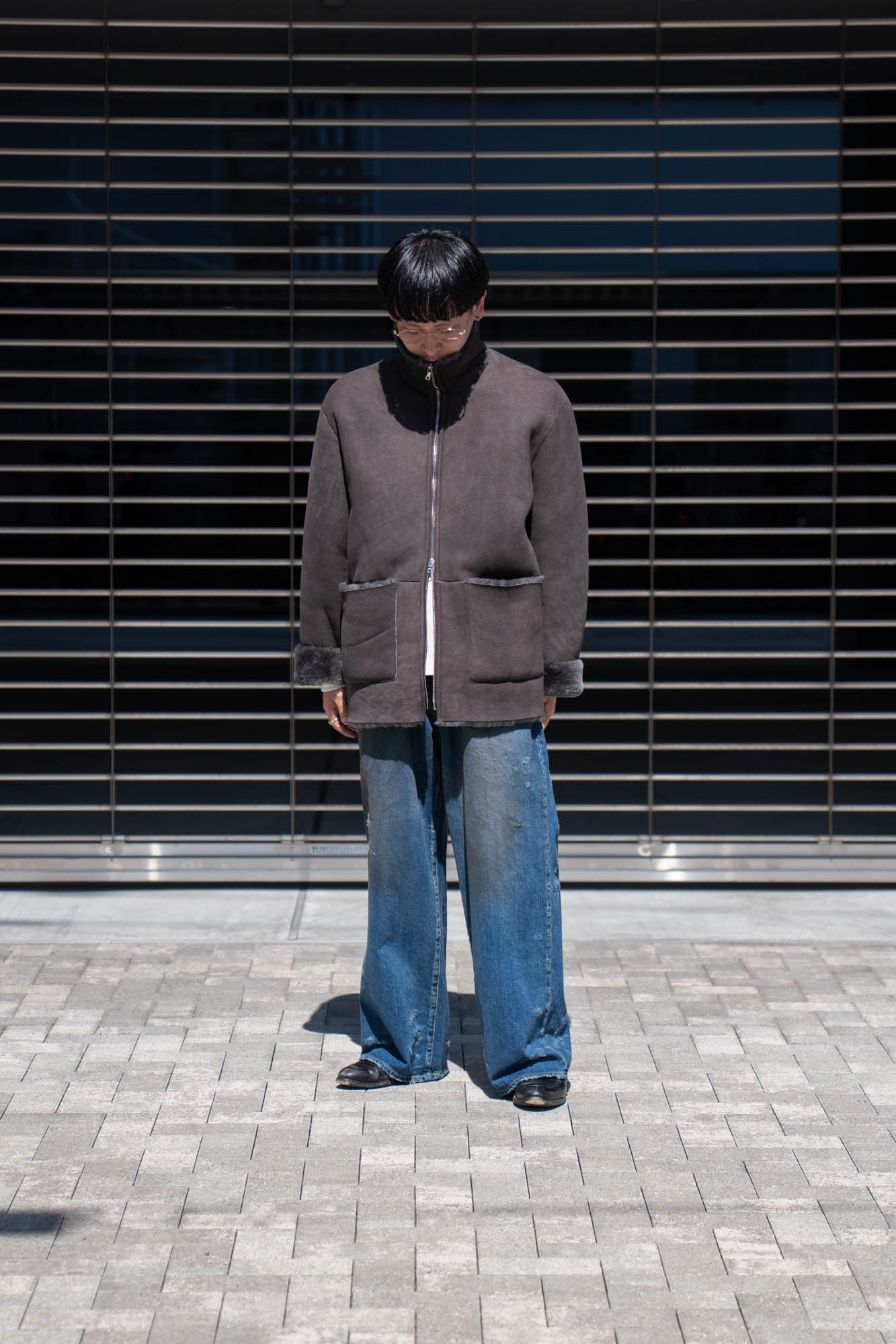 CUT-OFF MOUTON JACKET(ST.1222)