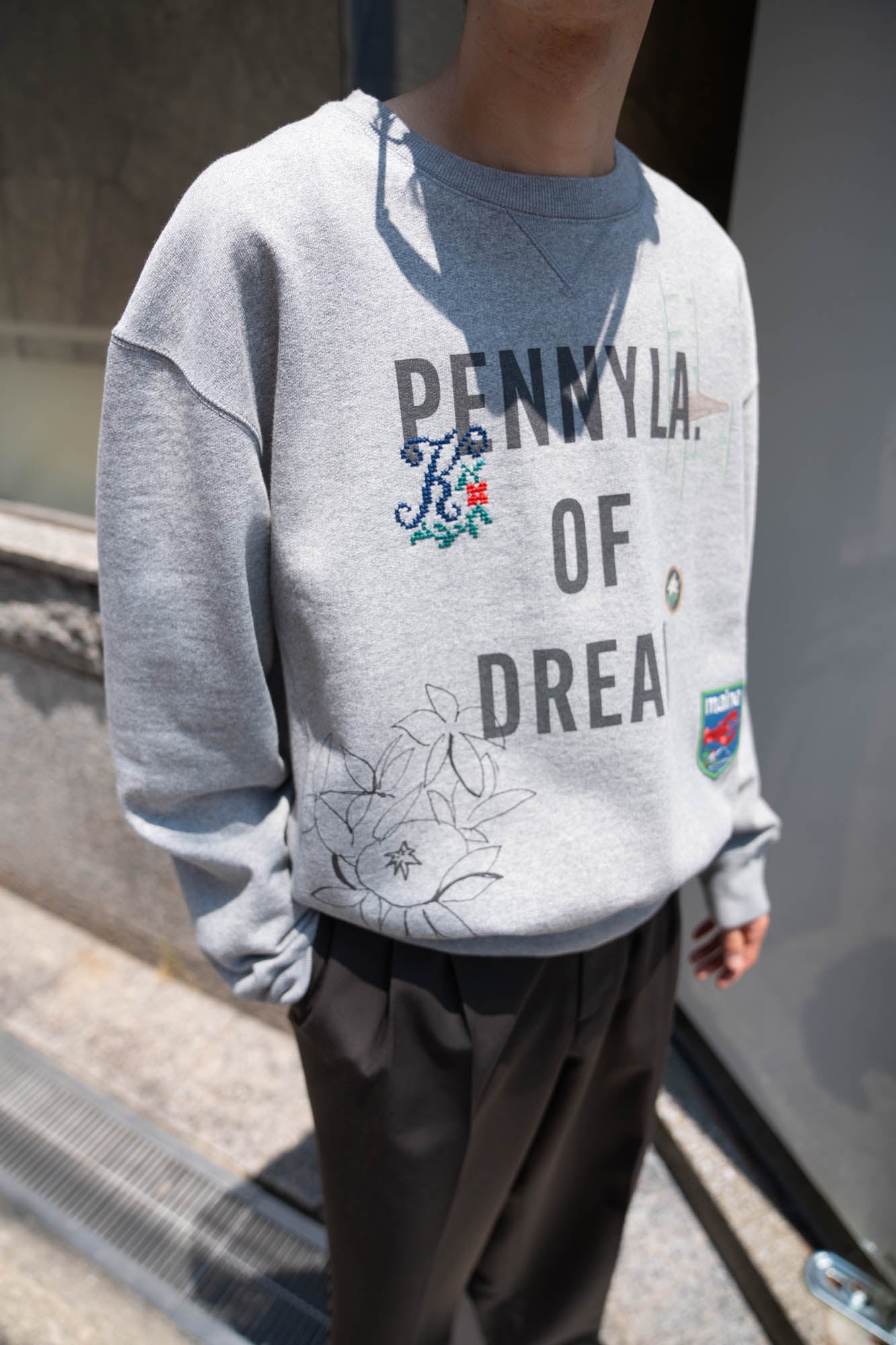 Hand-stitched sweatshirt