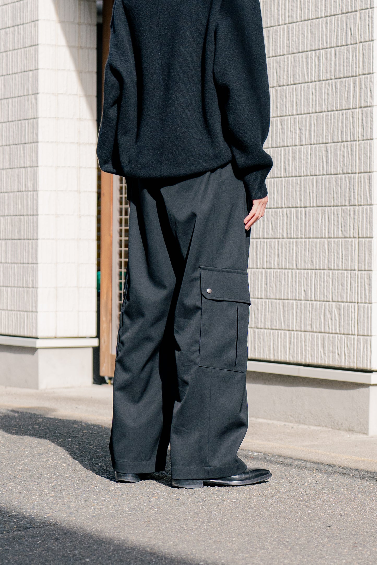 CARGO POCKET WIDE EASY TROUSERS