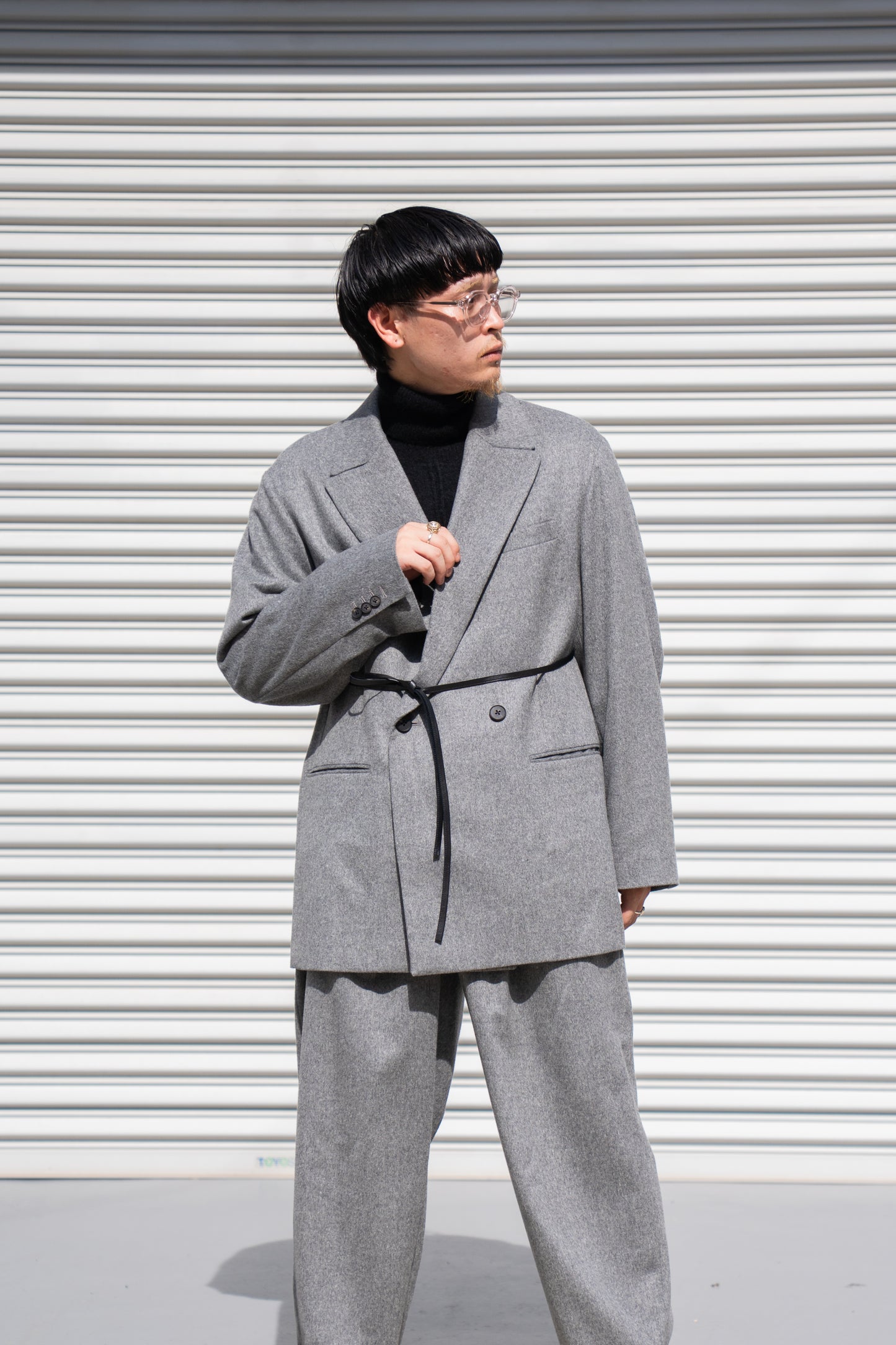 W/CA BEAVER BACK SLASH PEAK LAPEL JACKET(ST.1243)