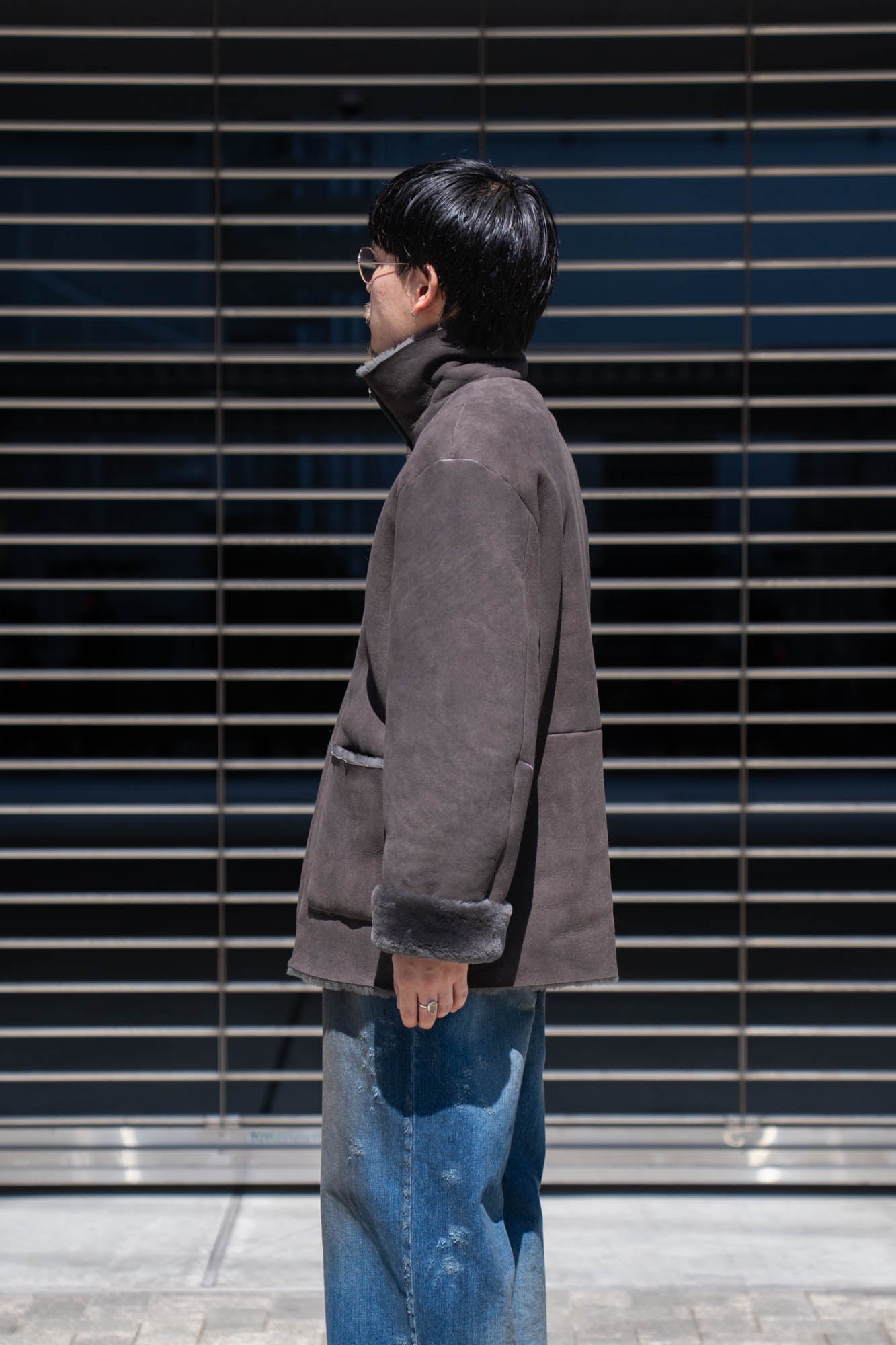CUT-OFF MOUTON JACKET(ST.1222)