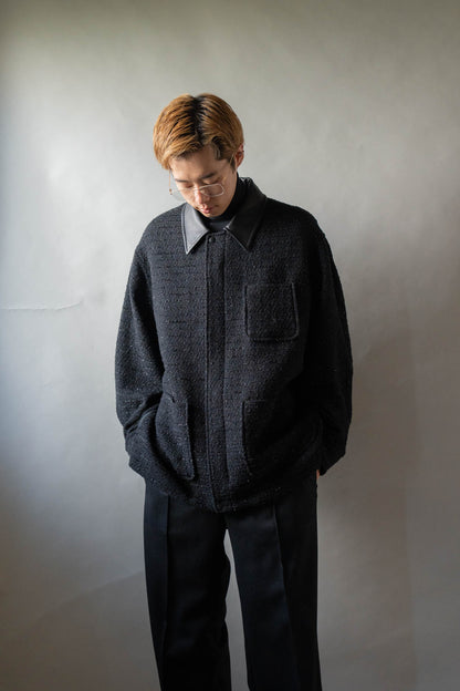 Wool tweed coverall