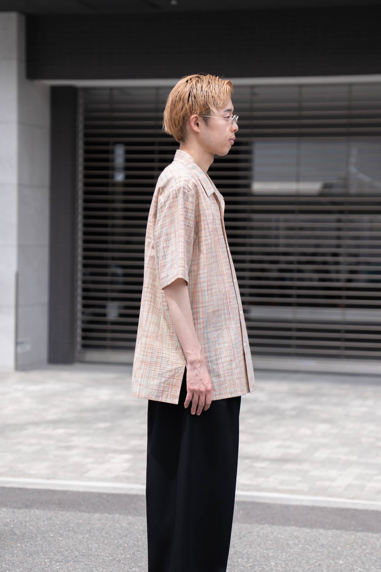 cotton ikat check shirt