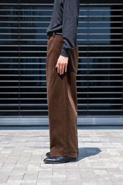 CORDUROY 2TUCK WIDE TROUSERS