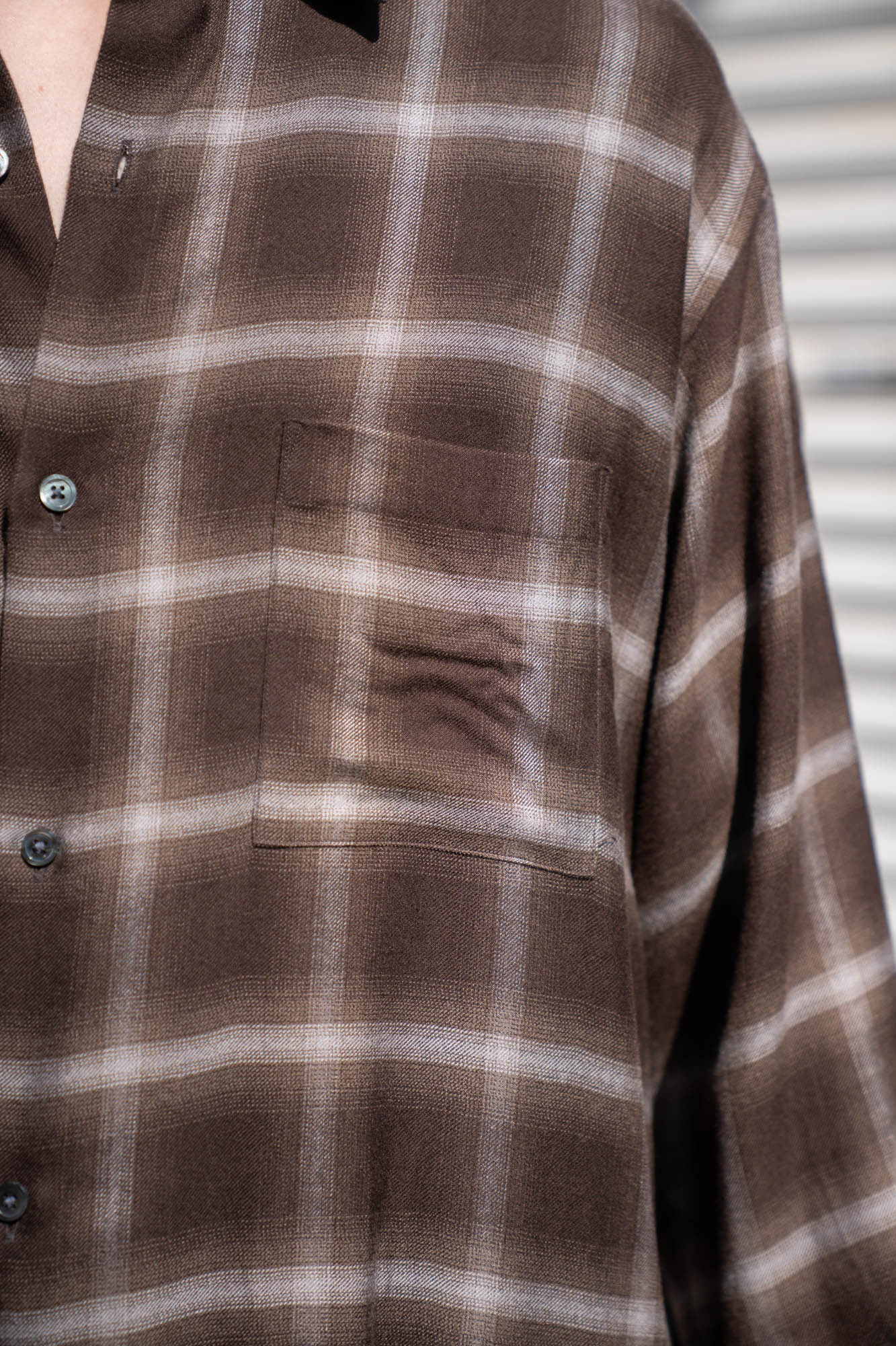 LY/VIS CHECK OVERSIZED LS SHIRT(ST.1461)