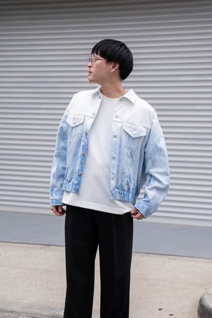 Shibori-bassen denim jacket