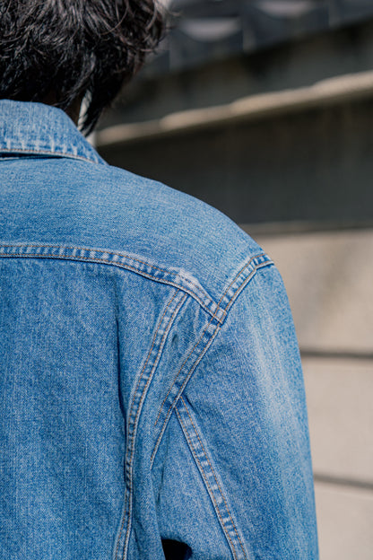 Embroidered-design denim jacket