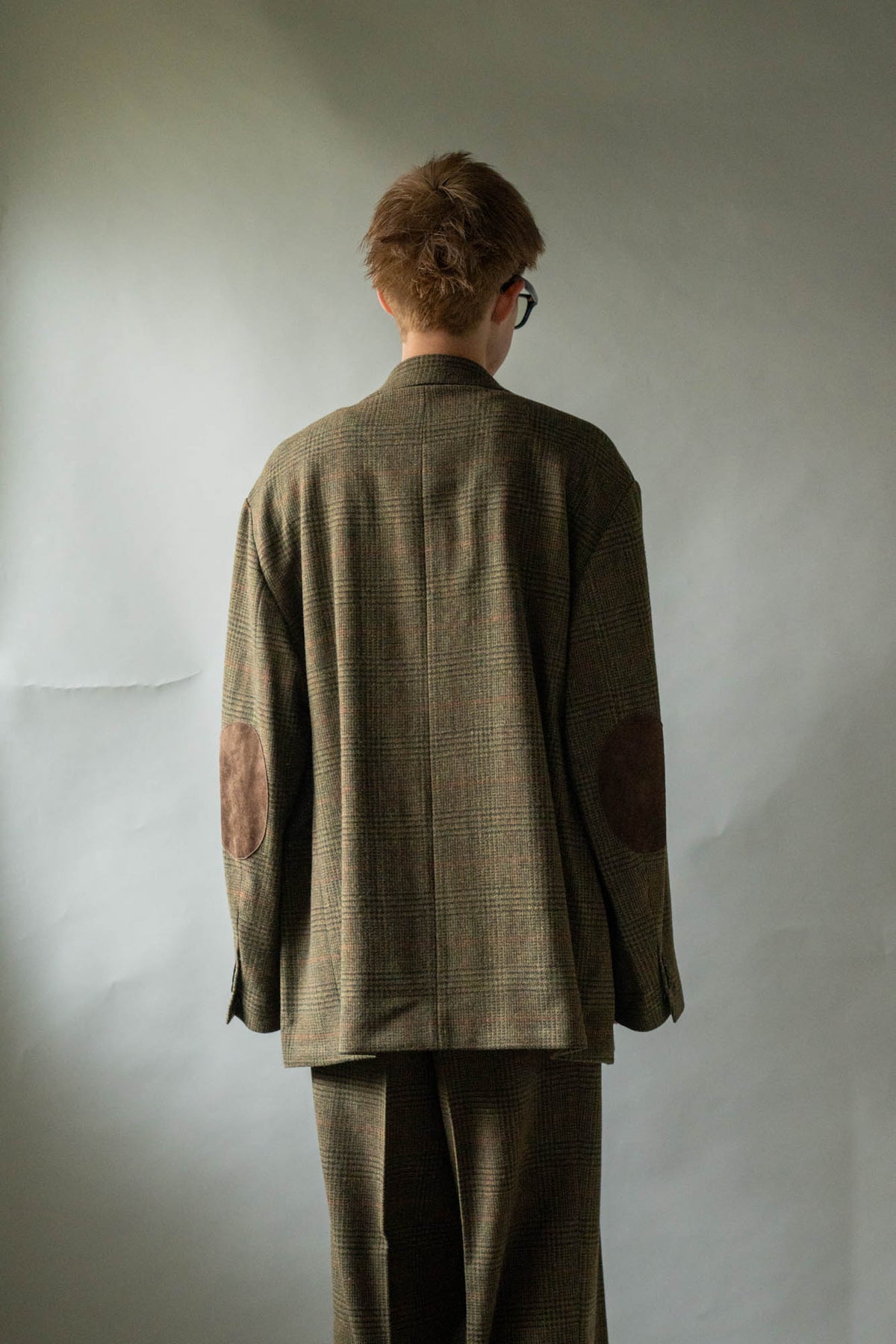BRITISH TWEED OVERSIZED PEAK LAPEL JACKET(ST.1586)