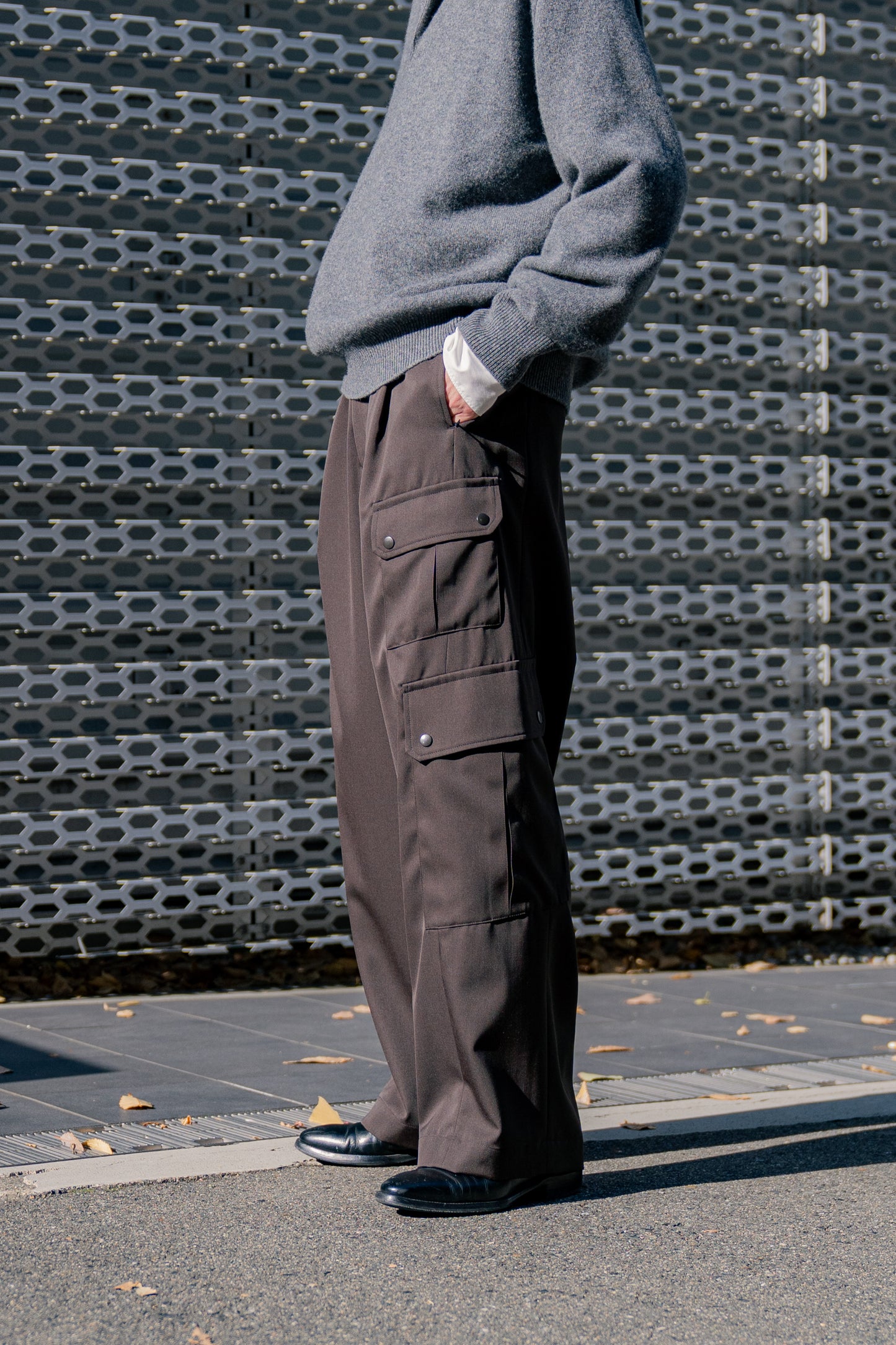 CARGO POCKET WIDE EASY TROUSERS